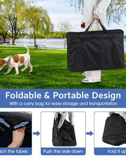 Giantex Portable Dog Crate for Travel Expandable Soft-Sided Pet Carrier with Mesh Windows