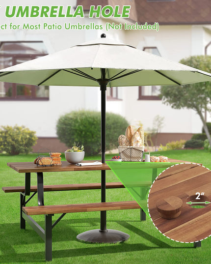 Giantex Picnic Table Bench Set for 6 or 4 Persons