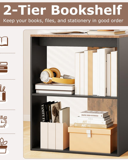 Giantex Petit Bureau avec Étagère pour Chambre à Coucher