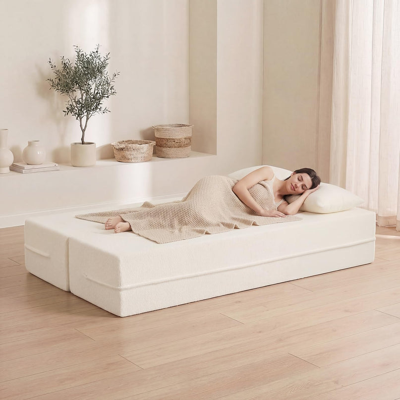 Giantex 75.5" Folding Sofa Bed with 2 Comfortable Pillows