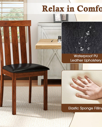 Giantex Wooden Dining Chairs Set of 2/4