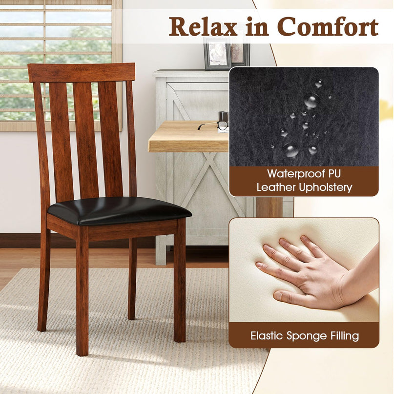 Giantex Wooden Dining Chairs Set of 2/4