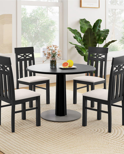 Giantex Chaises de salle à manger en bois, lot de 2 ou 4, pour cuisine et salon