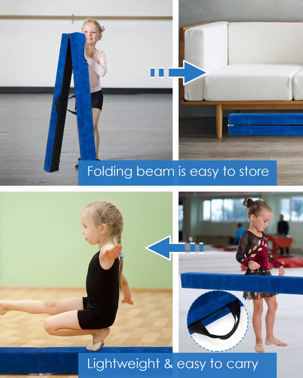 Giantex 7FT Folding Floor Balance Beam for Girls