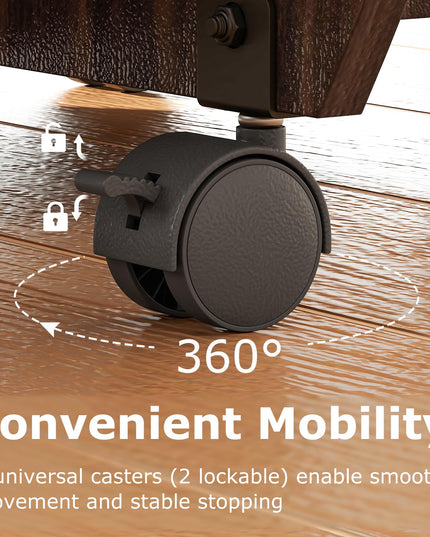 Table à manger pliable Giantex 3-en-1 avec 2 tiroirs et 2 placards