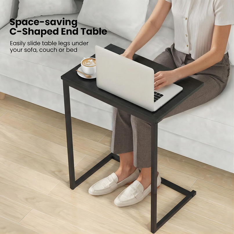 Giantex 26.5"  C Shaped End Table for Living Room