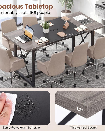 Giantex 6FT Conference Table with Power Outlets