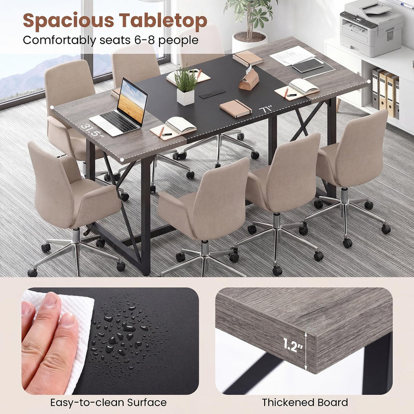 Giantex 6FT Conference Table with Power Outlets