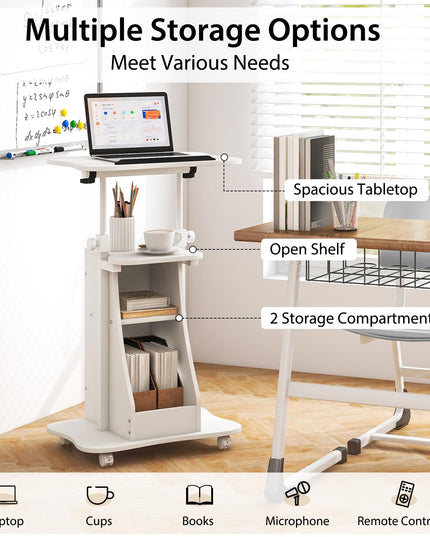Giantex Mobile Podium Stand