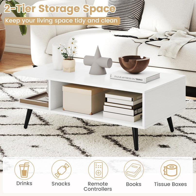 Giantex Coffee Table with Storage for Living Room