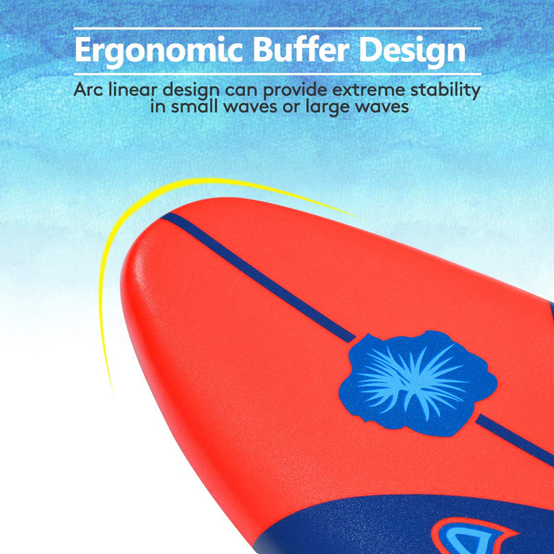 Giantex 6' Surfboard Surfing Surf Beach Ocean Body Foamier Board with Removable Fins