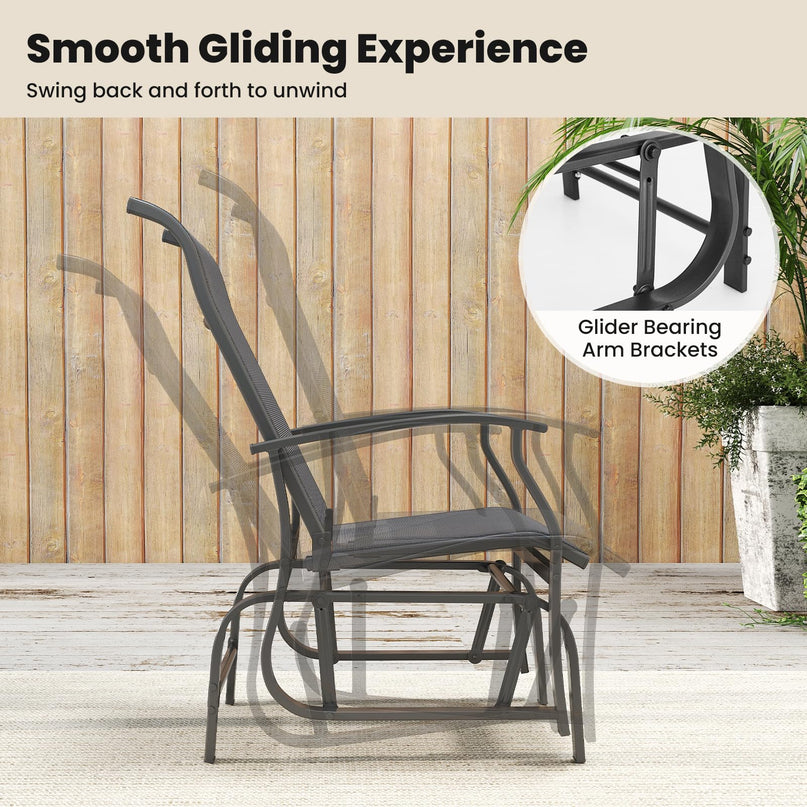Giantex 2/4 Pack Outdoor Glider Rocking Chairs for Porch