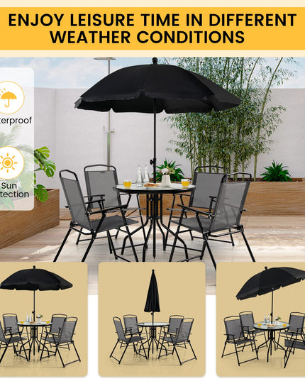 Giantex 6 Pieces Patio Dining Furniture Set