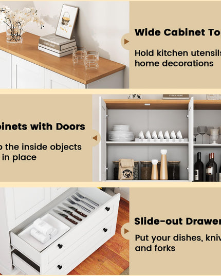 Giantex Buffet Cabinet with Storage for Coffee Bar Dining Living Room Entryway