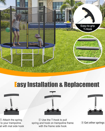 Giantex 7'' Heavy-Duty Galvanized Trampoline Springs