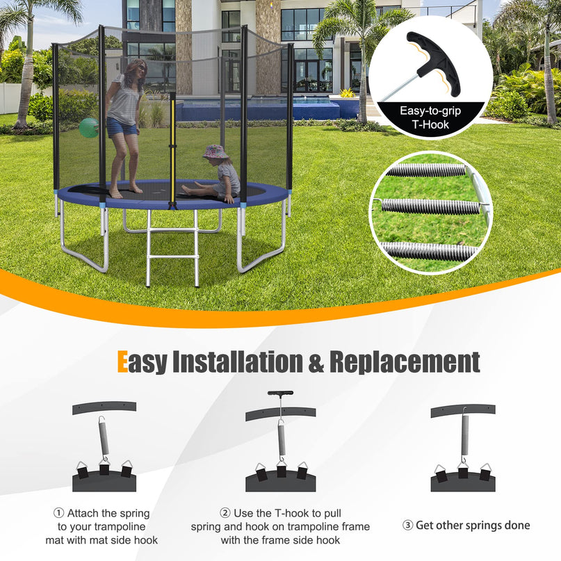 Giantex 7'' Heavy-Duty Galvanized Trampoline Springs