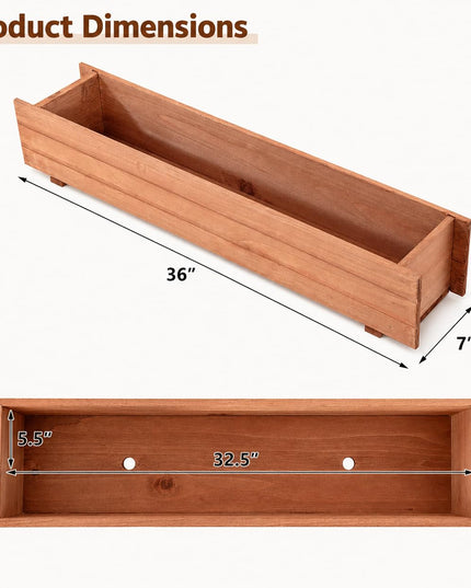 Giantex 36" x 7" x 6.5" Raised Garden Bed for Planting Garden Backyard Patio