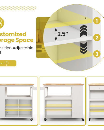 Mobile Kitchen Island Cart - Giantex