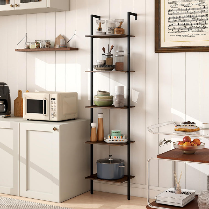 Giantex 5 Tier Ladder Shelf for Living Room Bedroom Home Office