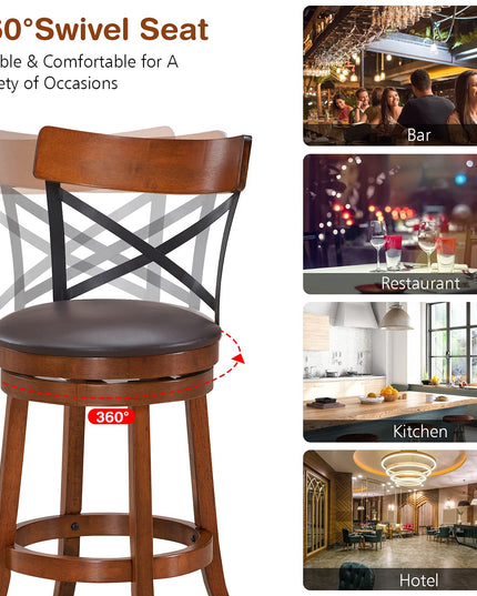 Giantex 25”Height Kitchen Counter Bar Stools for Kitchen Island, Pub, and Restaurant