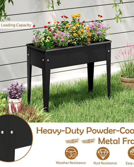 Giantex Metal Raised Garden Bed with Legs(24”x11”x18”)