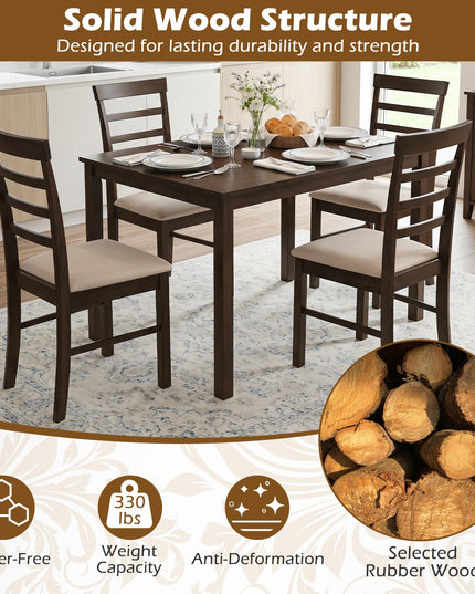 Giantex Wooden Dining Chairs Set of 4