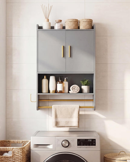 Giantex Bathroom Wall Mounted Medicine Cabinet w/Towel Bars & Toilet Paper Holder