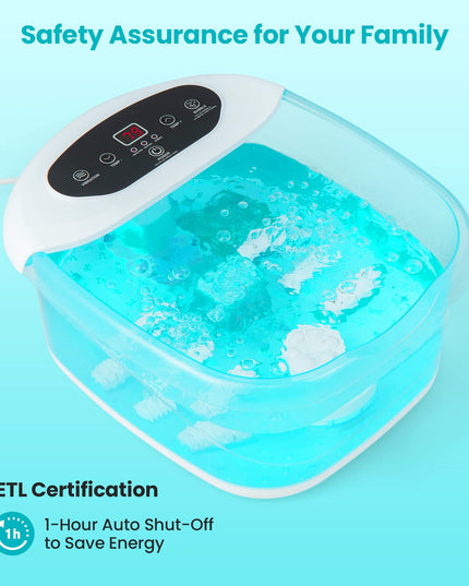 Giantex Foot Spa with Heat and Massage - Feet Bath Soak Tub w/Bubble, Vibration, Removable Pedicure Stone