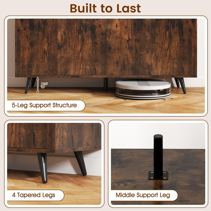 Giantex Buffet Sideboard with 5 Position Adjustable Shelves
