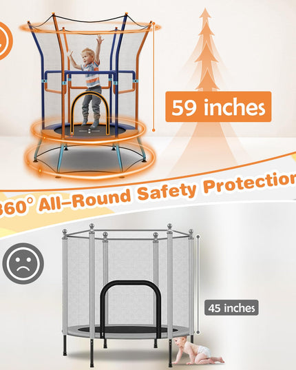 Giantex 48" Toddler Trampoline with Safety Enclosure Net