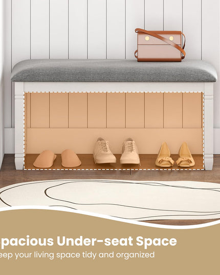 Giantex Upholstered Dining Bench with Padded Seat
