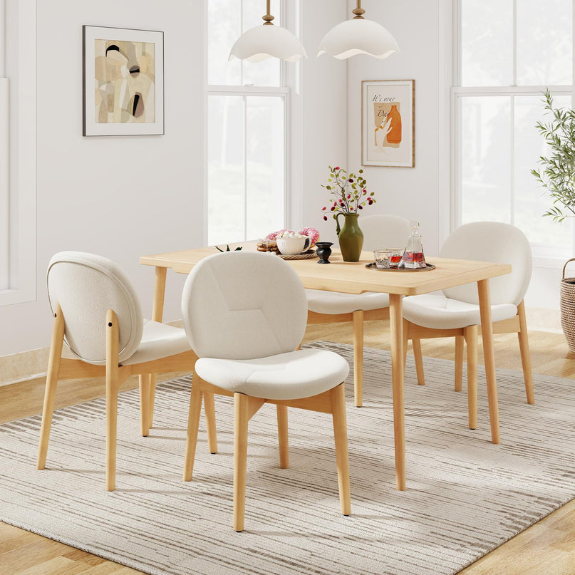 Giantex Wooden Dining Chairs Set of 2/4 for Home Restaurant