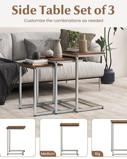 Giantex Nesting Coffee Table Set of 3