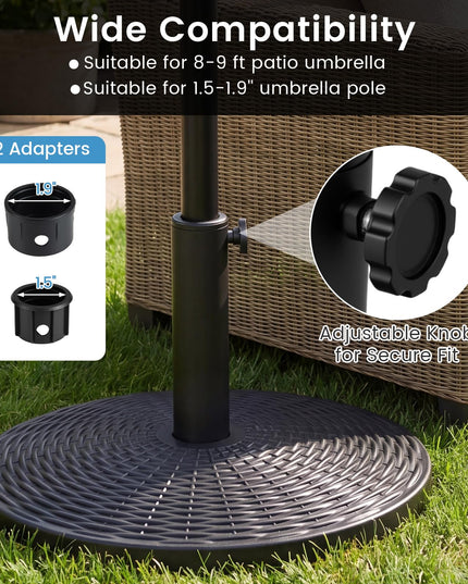 Giantex 21 lbs Patio Umbrella Base Stand Fits 1.5''-1.9'' Poles