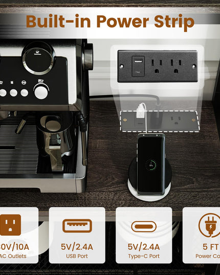 Giantex Wine Rack Freestanding Floor Wine Bar Cabinet