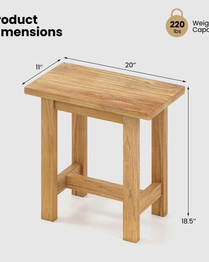 Giantex Teak Shower Bench Stool for Seniors