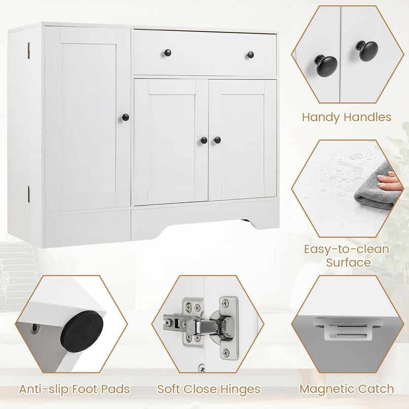 GIANTEX 41.5" Sideboard Buffet Cabinet with Storage