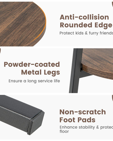Giantex Round End Table Set