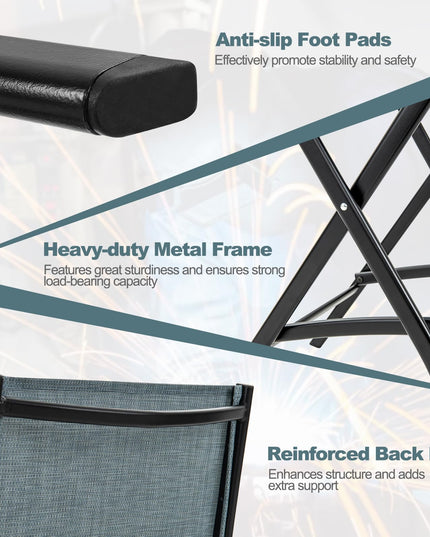 Giantex Folding Patio Bar Chairs Set of 6