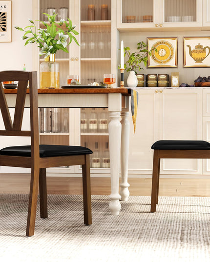 Giantex Wooden Dining Chairs Set for Dining Living Room