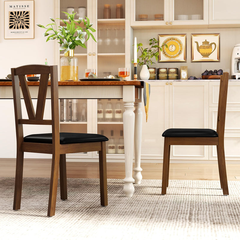 Giantex Wooden Dining Chairs Set for Dining Living Room