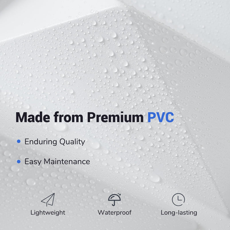 Giantex 20"x20" White PVC Decorative Wall Tiles with Diamond Pattern | 20/40 Pack 3D Wall Panels