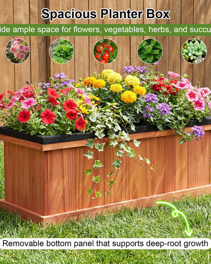 Giantex Outdoor Raised Garden Bed Set of 1/2 (28” x 10” x 10” )