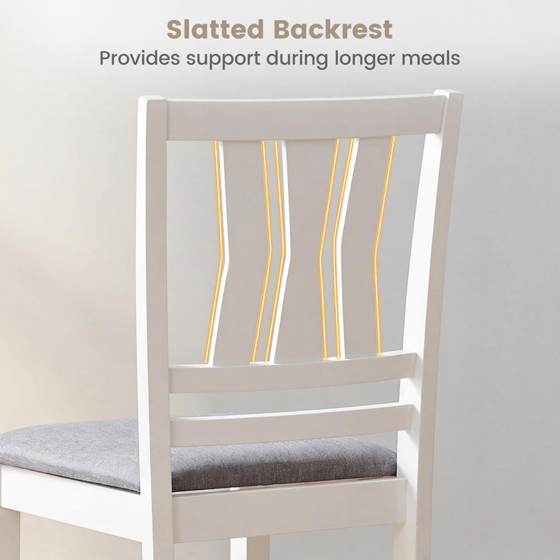 Giantex Wood Dining Chairs Set of 2/4 with Slat Back (2/4)