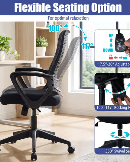 Gianetx Ergonomic Office Chair Height Adjustable Computer Desk Chair(1/2)