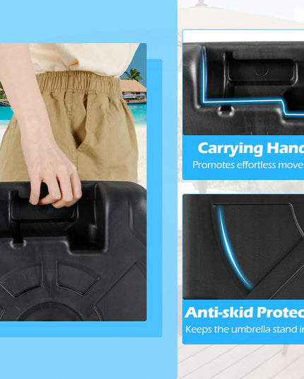 Giantex  - Heavy Duty HDPE Market Table Umbrella Pole Holder for Outdoor