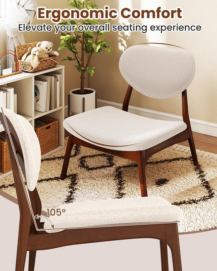 Giantex Accent Chairs Set of 2 with Side Table for Bedroom