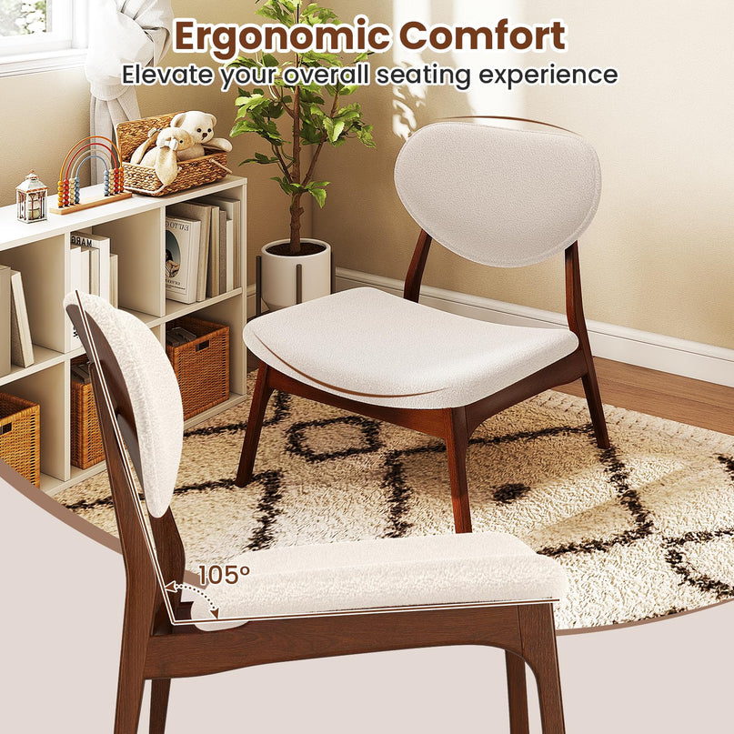 Giantex Accent Chairs Set of 2 with Side Table for Bedroom