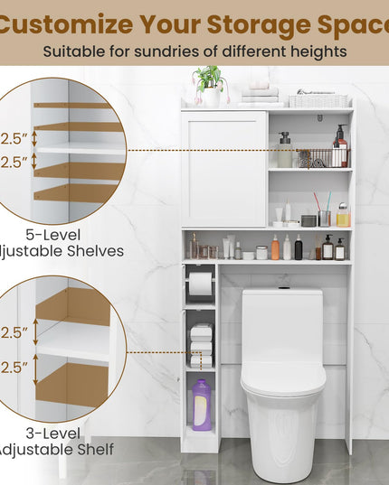 Giantex Over The Toilet Storage Cabinet for Bathroom & Laundry Room