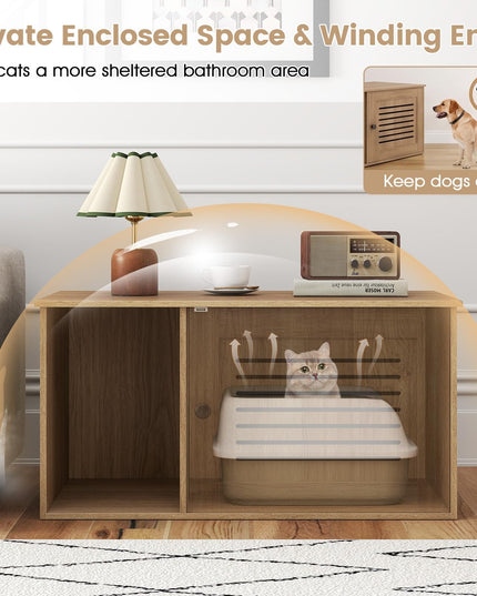 GIANTEX 31.5" Wooden Cat Litter Box Enclosure